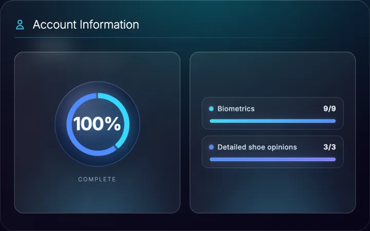 Run-It Settings showing a completed 100 percent profile